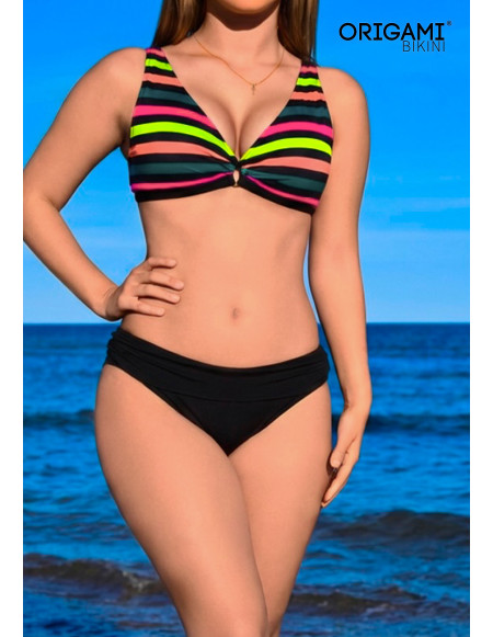 Gran Canaria Neon Stripes D-628 Origami Bikini
