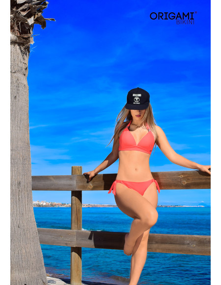 Tenerife Neon Coral P-607 Origami Bikini