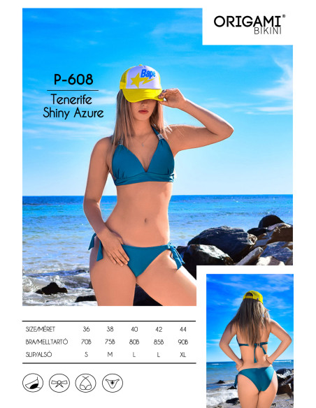 Tenerife Shiny Azure P-608 Origami Bikini