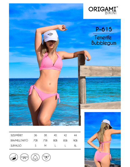 Tenerife Bubblegum P-615 Origami Bikini