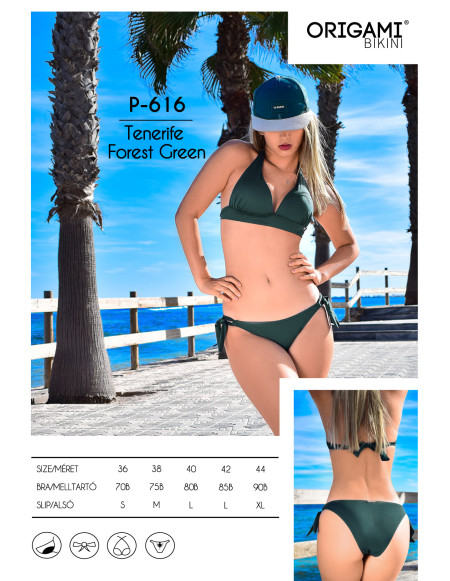 Tenerife Forest Green P-616 Origami Bikini