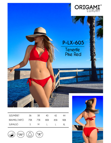 Tenerife Pike Red P-LX-605 Origami Bikini