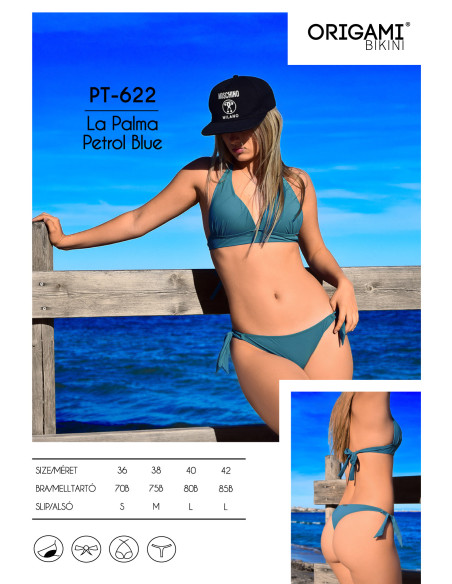 La Palma Petrol Blue PT-622 Origami Bikini