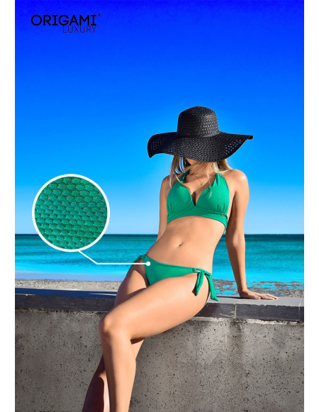 Tenerife Glossy Green P-LX-602 Origami Bikini