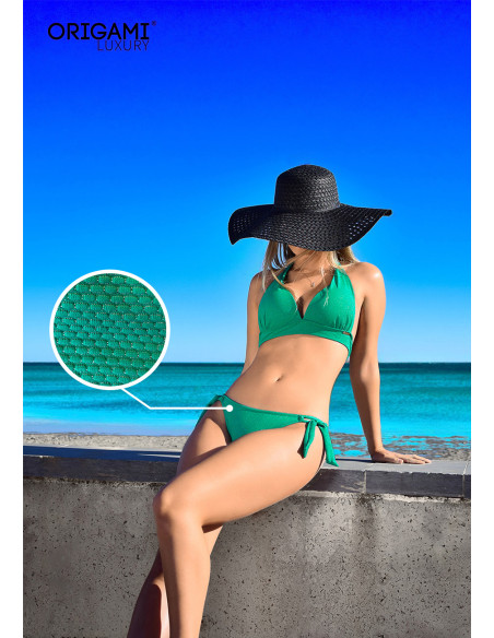Tenerife Glossy Green P-LX-602 Origami Bikini