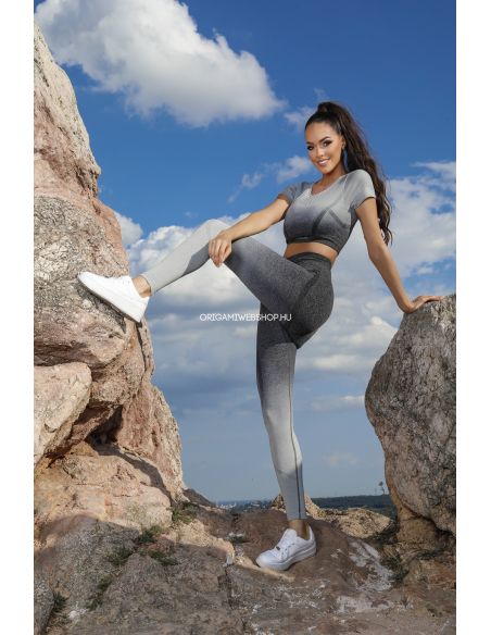 Gray Infinity GM-106 Fitness ruha szett, kétrészes, Origami GYM wear