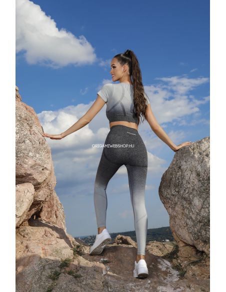 Gray Infinity GM-106 Fitness ruha szett, kétrészes, Origami GYM wear