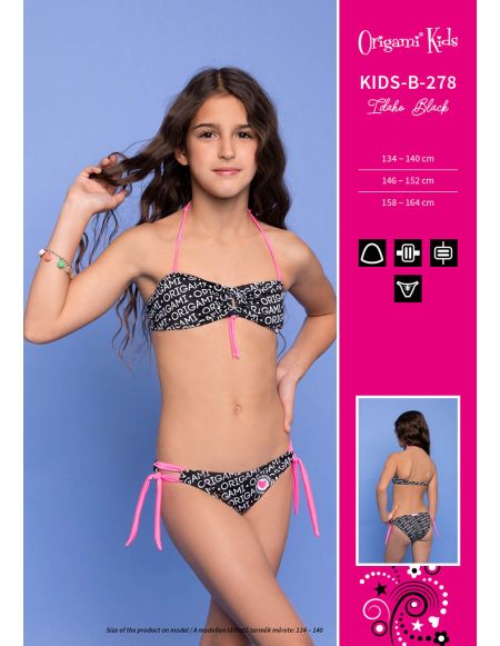 Idaho Black Kids-B-278 Origami Bikini