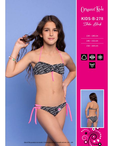Idaho Black Kids-B-278 Origami Bikini