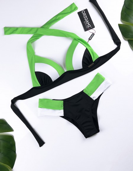 Texas Neon Green PC-219 Origami Bikini