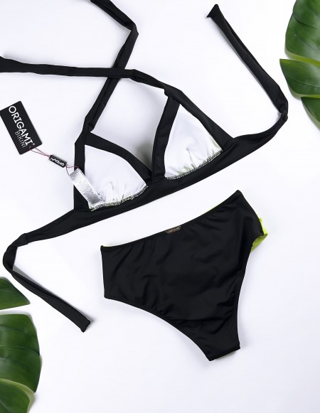 Texas Neon Yellow HD-236 Origami Bikini