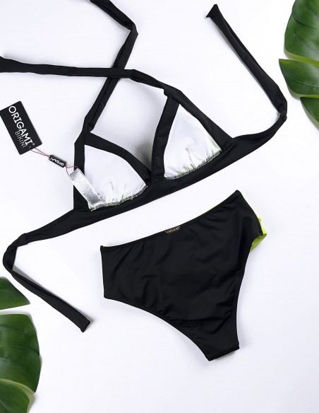 Texas Neon Yellow HD-236 Origami Bikini